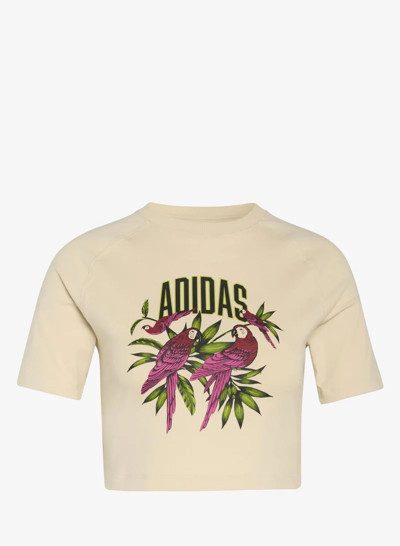 اديداس التيشيرت القصيرة ADIDAS x FARM RIO GRAPHIC CROPPED